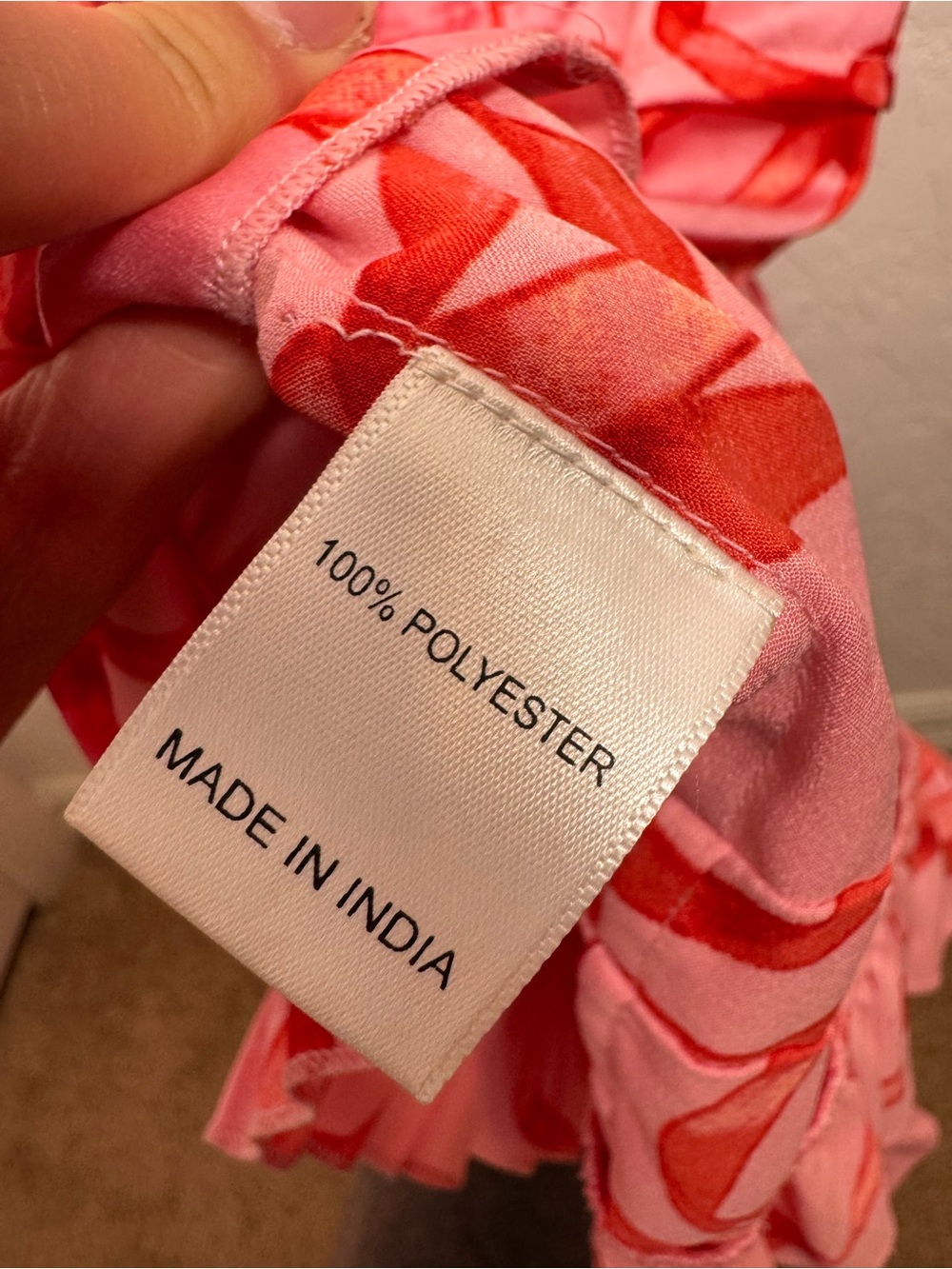 Ivy City Co Pink and Red Ribbon and Bow Print Ruffle Tiered Maxi Dress - Picture 8 of 14